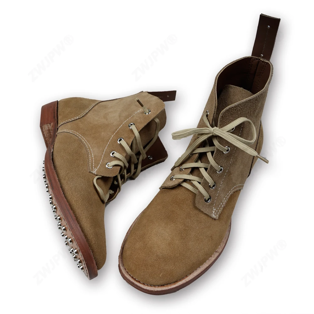 WW2 Boots Made Of Pure Cowhide Bottom Nail Hoof