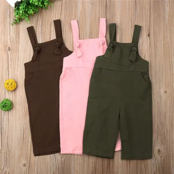 

Pudcoco Retro Overalls Romper Sleeveless Strap Toddler Boy Girl Jumpsuit Solid Clothes Summer Rompers Kids Sunsuit Drop Shipping