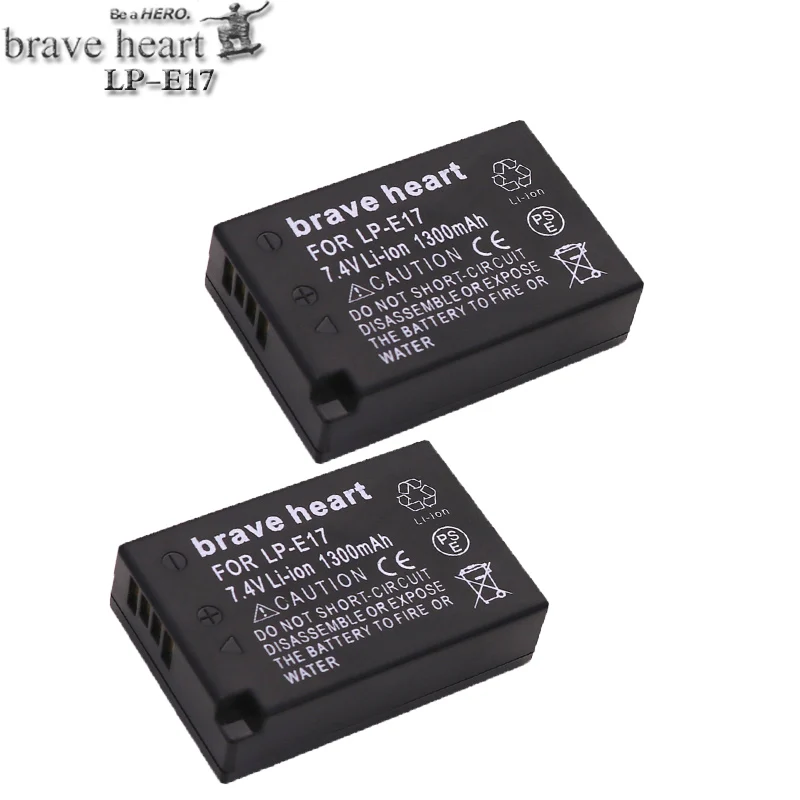 2battery 4X батарея LPE17 LP E17 LP-E17 батарея для камеры+ ЖК-Зарядное устройство USB Аккумулятор для Canon EOS M3 750D 760D T6i T6s 8000D Kiss X8i камера - Цвет: 2battery