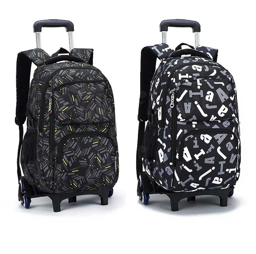 ZIRANYU, новинка, съемные детские школьные сумки 2/6, на колесиках, для мальчиков и девочек, на колесиках, школьный рюкзак, чемодан, сумки для книг, рюкзак