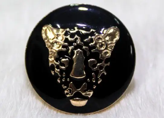 

13-25mm Available Top Grade Cheetah Style Point Oiled Button Black Color Round Metal Button Clothes Accessary