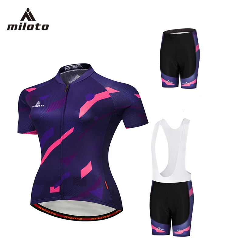 MILOTO Cycling Set Women Summer Road Quick Dry Riding Bike Bicycle