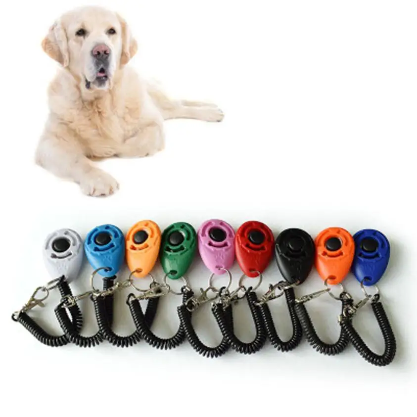 

Dogs Training Clicker Universal Pet Trainer Key Chain Pets Trainings Tools Multi-color Available Dog Training Product Supplies