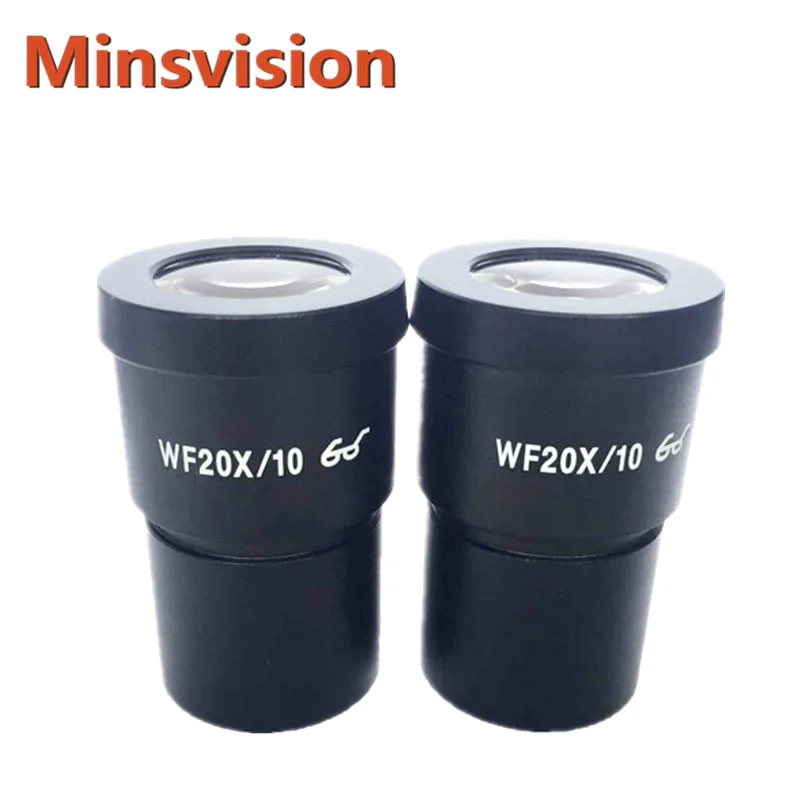 1 пара 20X широкоугольный бинокулярный тринокулярный микроскоп окуляр WF20X/10 мм