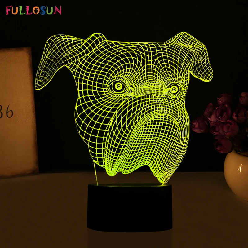 Luzes da Noite fofa 3d visual led night Formato : Animal