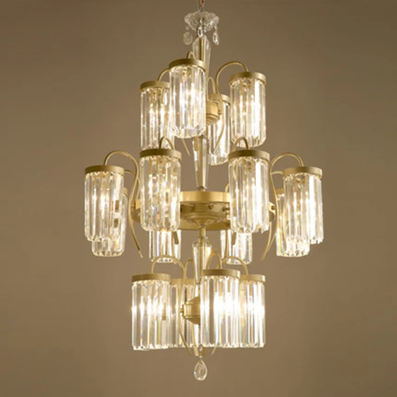

Post-Modern LED crystal Pendant Lights luxury drop lighting elegant Hotel restaurant villa living room loft crystal Pendant lamp