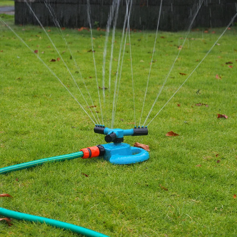 

360 Garden Sprinklers Automatic Watering Grass Lawn Fully 3 Nozzle Circle Rotating Garden Water Sprinklers Lawn Irrigation Tools
