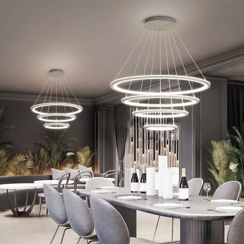

Acrylic Modern Led Pendant Lights White/Grey For Diningroom Kitchen hanging lights suspension luminaire nordic lamp Pendant Lamp