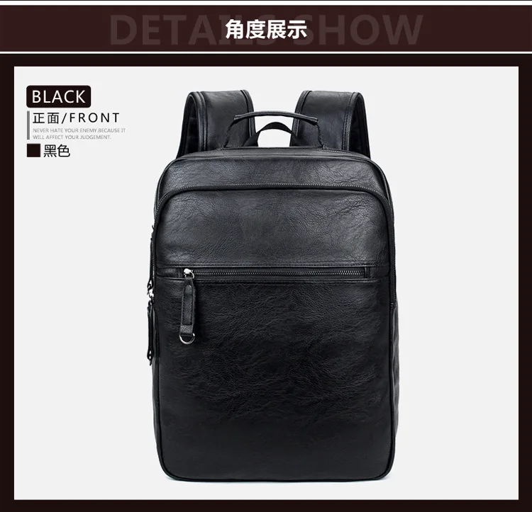 Crossten модный мужской рюкзак высокого качества из искусственной кожи для ноутбука, Мужская школьная сумка, кожаный мужской рюкзак, рюкзак, черный, коричневый