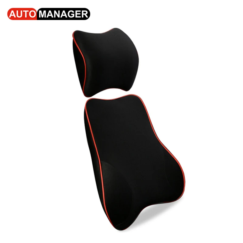 Kaufen 3D Memory Foam Lenden Unterstützung für Auto Sitz Büro Stuhl Auto Zurück Massage Kissen