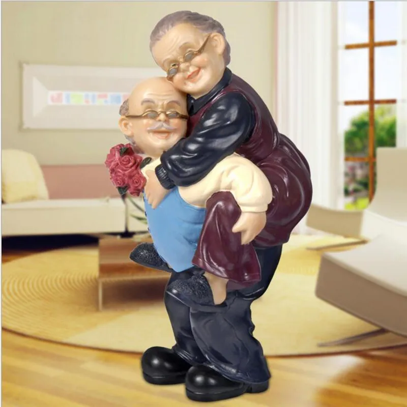 

Classical Little People set Gift Grandpa&Grandma Figurines Dolls Decoration,Home Decor Resin Crafts for Wedding Birthday