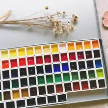 72 цвета сплошной акварельный торт краски палитра художника студента взрослых искусство Рисование Совместимо для meimeriblu 0,5 мл 1 мл жестяная коробка