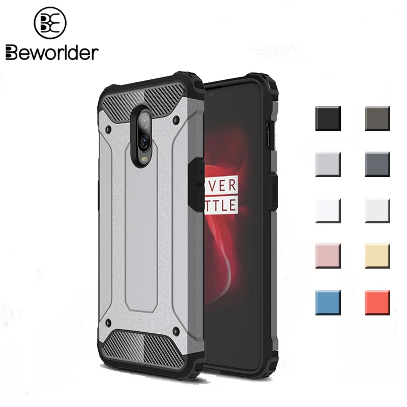 Beworlder For Oneplus 6T Case Dual Layers TPU PC Plastic Popular Armor Hybrid Exquisite Hard Phone Cover One Plus |