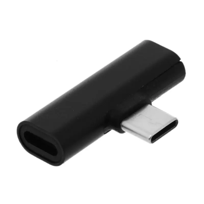 

90 Degree 8pin Lightning + Micro USB Female to Type C Male Charging Converter Connector Adapter