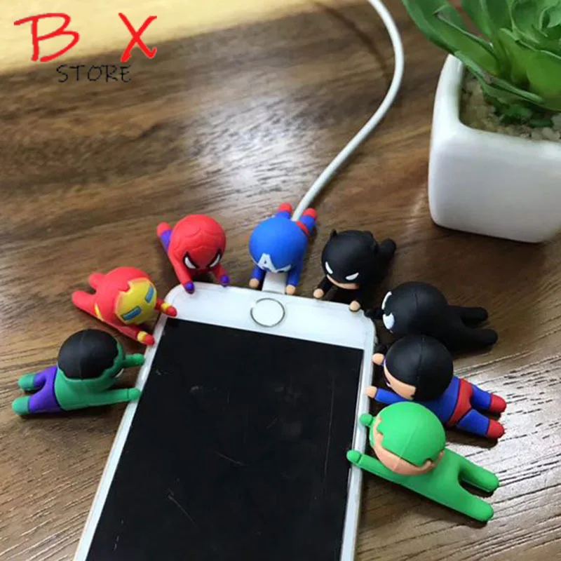 

cartoon Protector Cable Cord Saver Cover Coque For iPhone 8 Plus 4 4S 5 5S SE 5C 6 6S 7 X Xs Max XR For Funda iPhone 7 Plus case