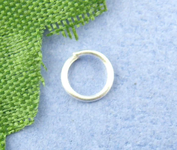 

DoreenBeads 400PCs Silver color Open Jump Ring 5mm in Dia. 2015 new