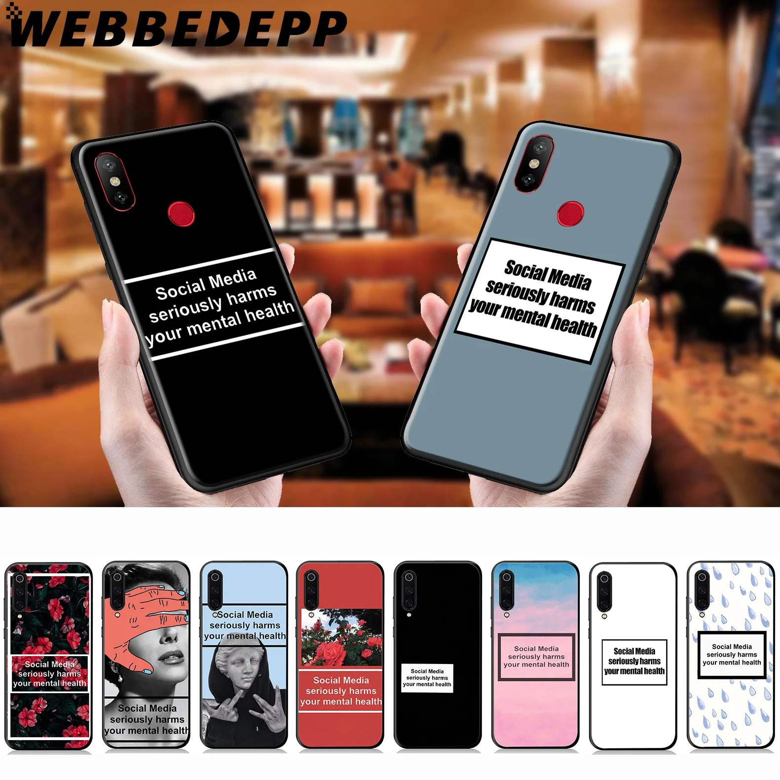 WEBBEDEPP социальные сети серьезно вредит мягкий чехол для Xiaomi Mi 9T 9 8 SE 6 A1 A2 A3 Lite MiA1 MiA2