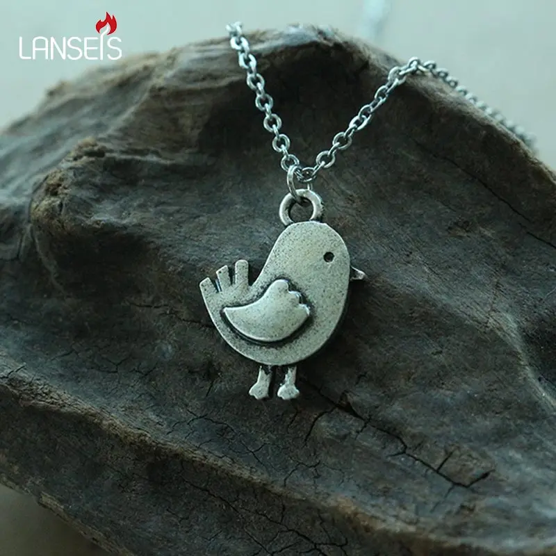 

Lanseis 20pcs cute animal necklace pendant women Kawaii bird pendant