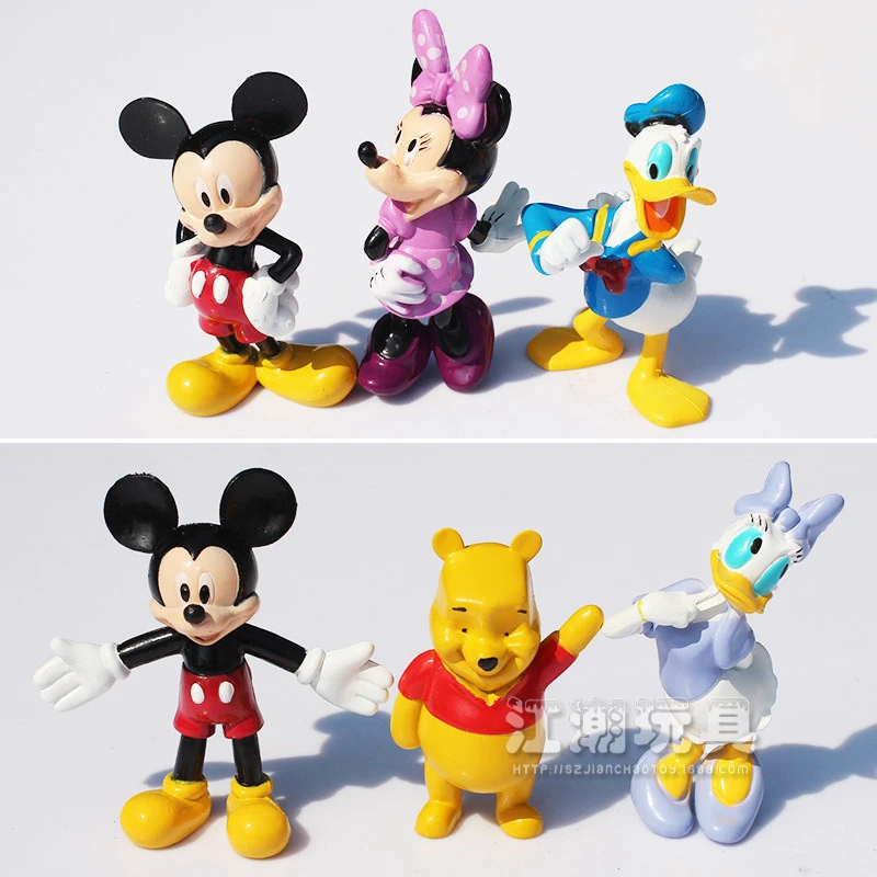 ディズニーミッキーマウスおもちゃミニフィギュアセットウィニーアニメ置物ミニーマウスpvcアクションフィギュア子供のおもちゃ用男の子女の子ギフト Figure Set Toys For Boysanime Figurine Aliexpress