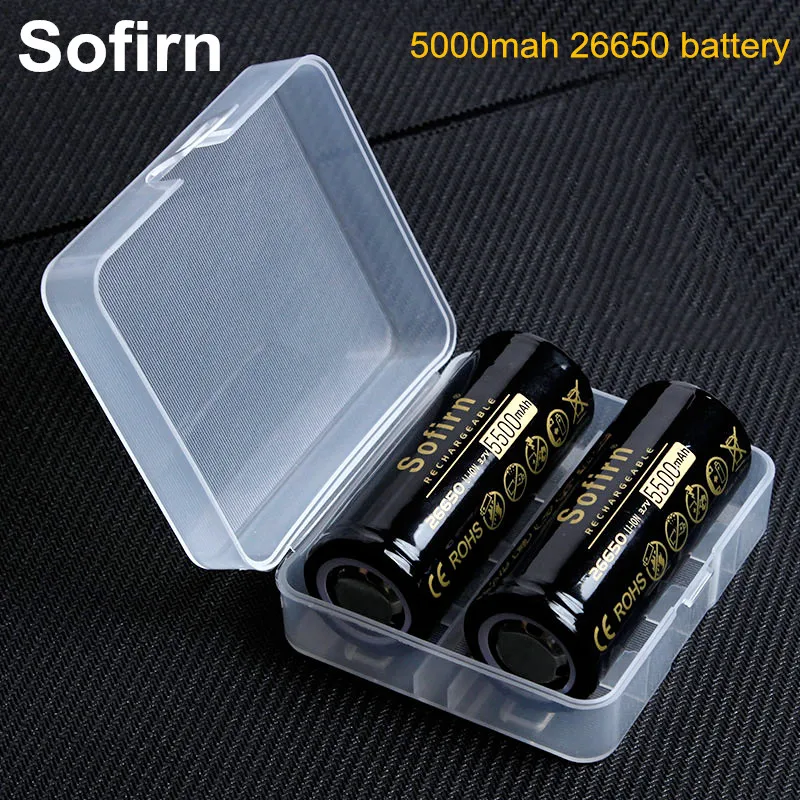 Аккумулятор Sofirn 26650 5000 мАч 3 7 в литиевый аккумулятор высокой емкости светодиодный