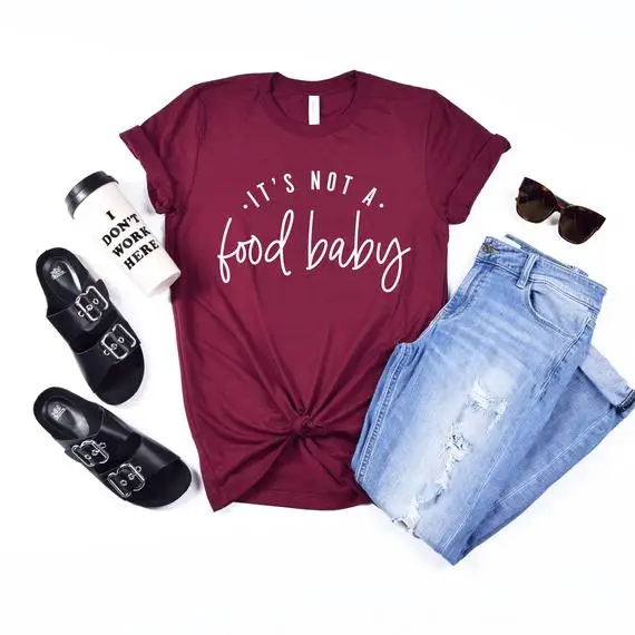 OKOUFEN انها ليست الغذاء الطفل تي شيرت الحمل إعلان قميص جديد أمي الحوامل النساء أعلى المحملة عارضة قصيرة الأكمام T قميص OKOUFEN انها ليست الغذاء الطفل تي شيرت الحمل إعلان قميص جديد أمي الحوامل النساء أعلى المحملة عارضة قصيرة الأكمام T قميص