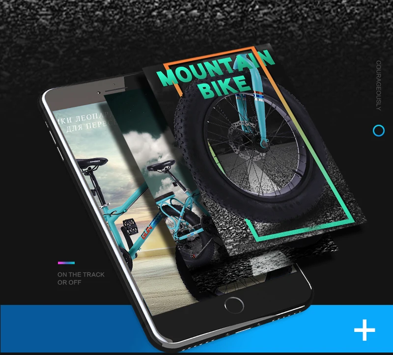 Discount KUBEEN Snow Bike MTB 20" 7 21 24 27 speed double disc mountain Fat Bicycle Suspension Steel Frame 4" Tire aluminum wheel 20kgs 2