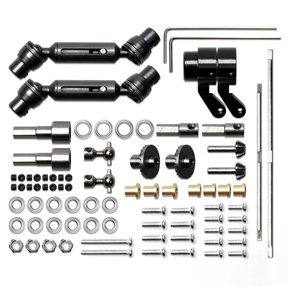 Обновление для MN 1:12 D90 D91 RC автомобиль полный набор металлический мост вал приводной вал инструментарий аксессуары Запчасти сталь/медь версия - Цвет: steel version