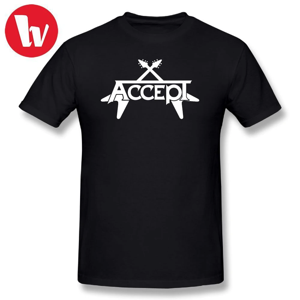 

ACCEPT HEAVY METAL Band Letter Print T Shirt Men Short Sleeve Funny T-Shirt Oversize Basic Graphic Cotton T Shirts