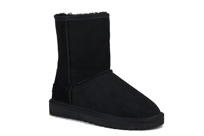 UVWP/женские зимние ботинки наивысшего качества из натуральной овечьей кожи зимние ботинки на натуральном меху, г. Теплые шерстяные зимние ботинки женские ботинки