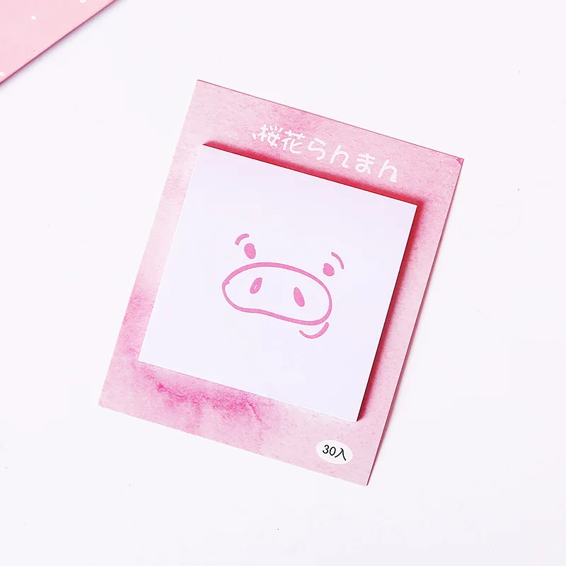 EZONE мультяшная липкая заметка Kawaii Sakura/Розовая свинка/Пчела/цветок печатная блокнот для планировщика, программа N раз наклейка для офиса - Цвет: 4