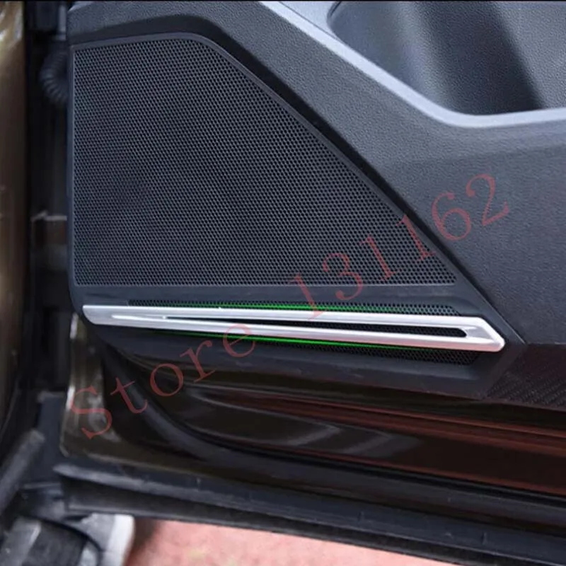 

ABS Chrome Car styling car audio speaker sound cover decorating interior trim moldings For VW Tiguan 2017 2018