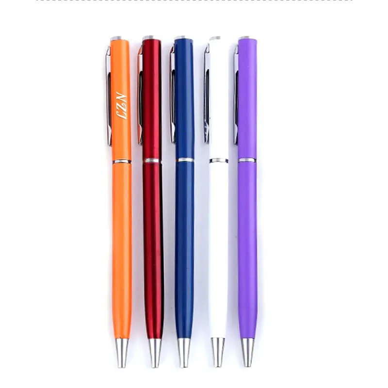 LZN шариковые ручки Офисные принадлежности Школьные Красочные оригинальные металлические ручки для Buisness рекламные Выгравированные логотип компании/имя бесплатно