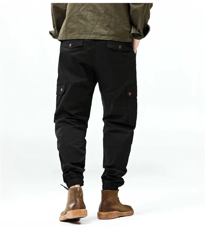 Большие размеры 6XL 7XL мужские брюки карго шаровары с несколькими карманами уличная хип-хоп черный Досуг треники из хлопка брюки мужские