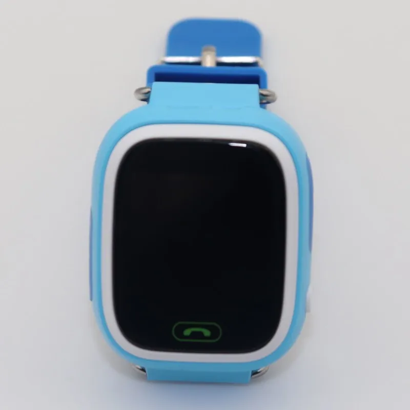 Детские часы с сенсорным экраном, анти-потеря, Wi-Fi, SOS, устройство определения местоположения, часы с монитором, детские часы Q90 - Цвет: Синий