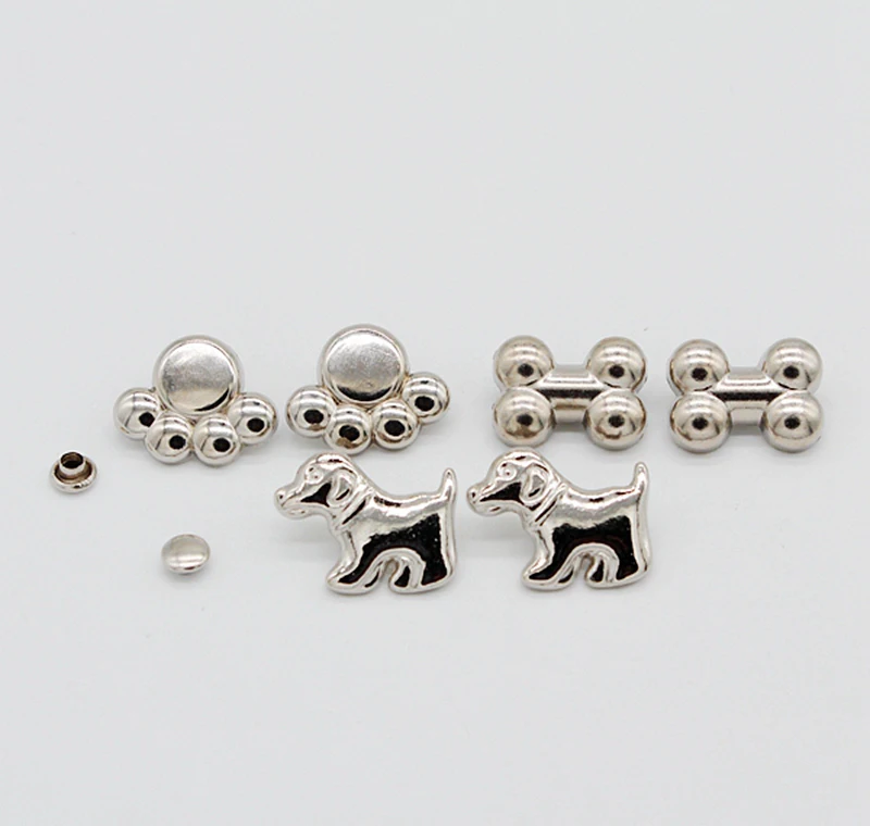 

Alloy silver bone footprint designs punk garment rivet stud for cap,shose, bag, hat,jeans,,leather diy craft accessories