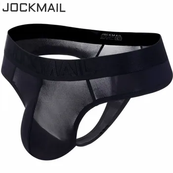 

JOCKMAIL Men Briefs Bikini Sexy gay Underwear Transparent ultra-thin ice wire calzoncillos hombre slip men underwear men thong