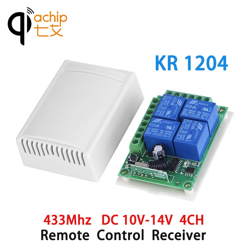 QIACHIP 433 Mhz DC 12 V 4CH беспроводной пульт дистанционного управления релейный приемник