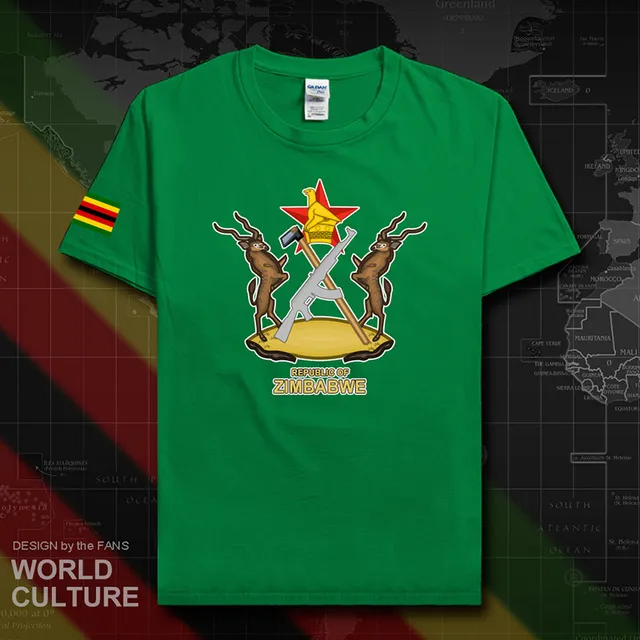 Zimbabwe men t shirt fashion 2018 jerseys nation team 100 cotton t