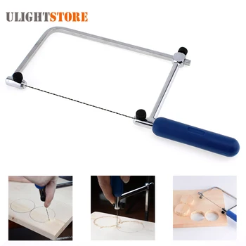 

DIY Hand Tool Portable Woodworking Saw U Shape Hacksaw with 2 Blades for Cutting Metal Wood Plastic Tube Wire