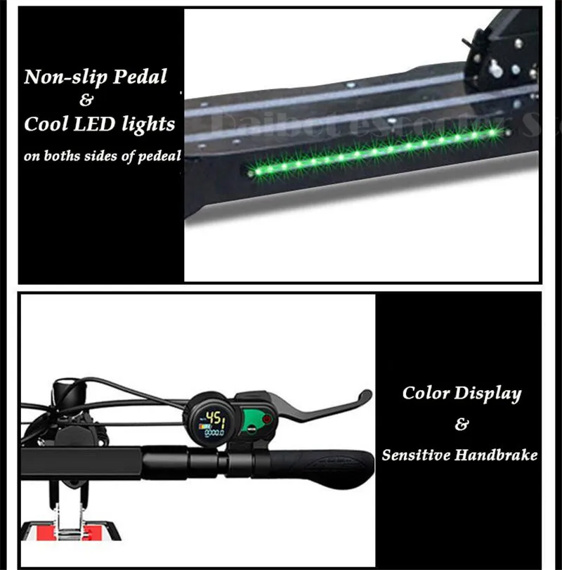 11 Inch Off Road Electric Scooter 60V 2400W Powerful Foldable Electric Bicycle Bike Skateboard for Adults  (24)