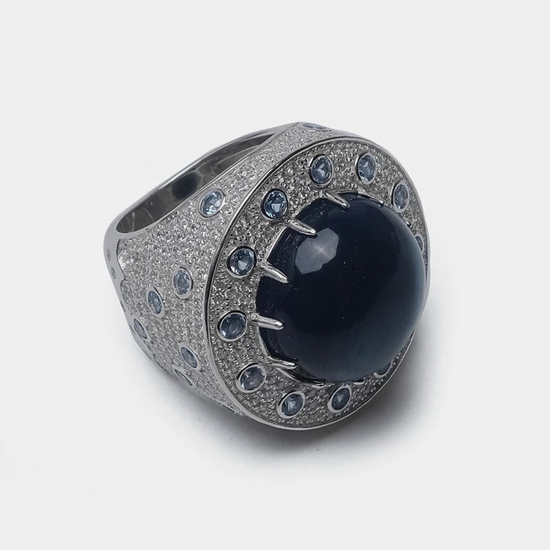 Местные фокусное синего цвета с украшением в виде кристаллов круглый носок; модные блестящие кольца
