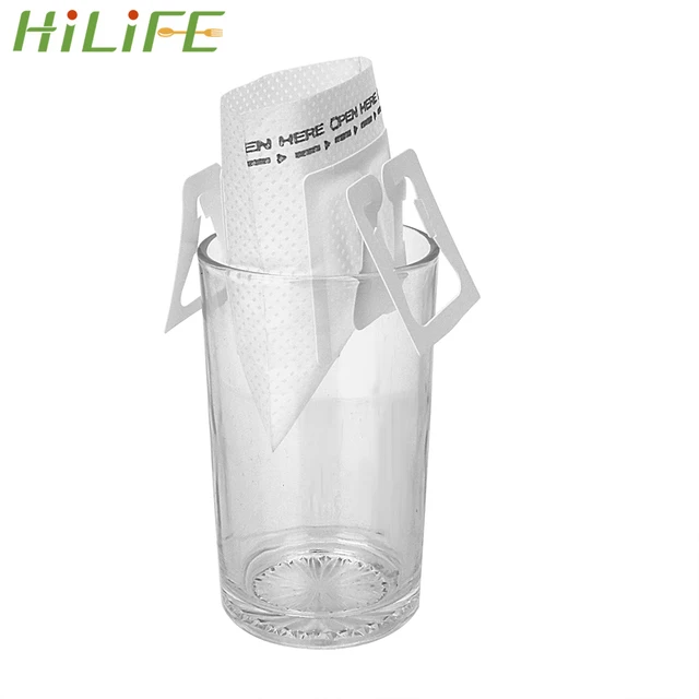 Special Price HILIFE Green Tea Infuser Hanging Ear Style Drip Coffee Filter Bag 50Pcs/Bag Tea Bag Strainer Coffee Filters Paper