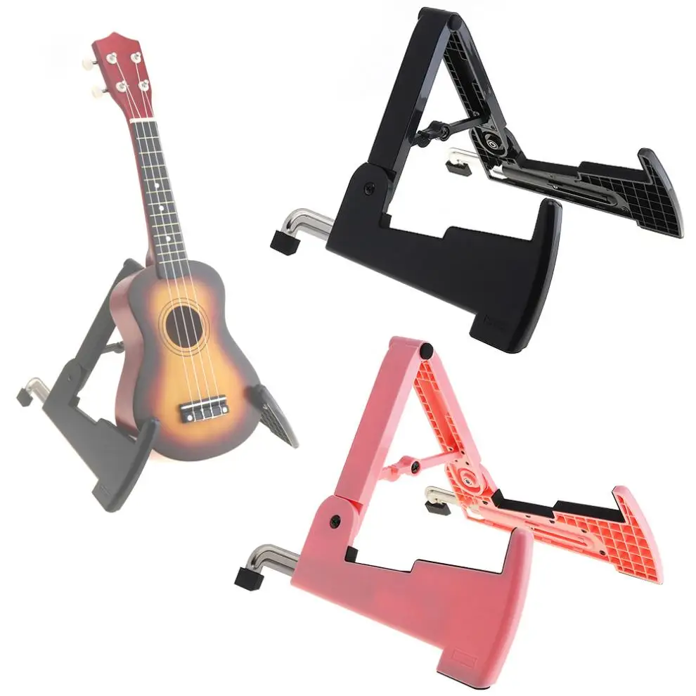 Foldable Folding Guitar Stand Bass Violin Ukulele Floor Holder Smart
