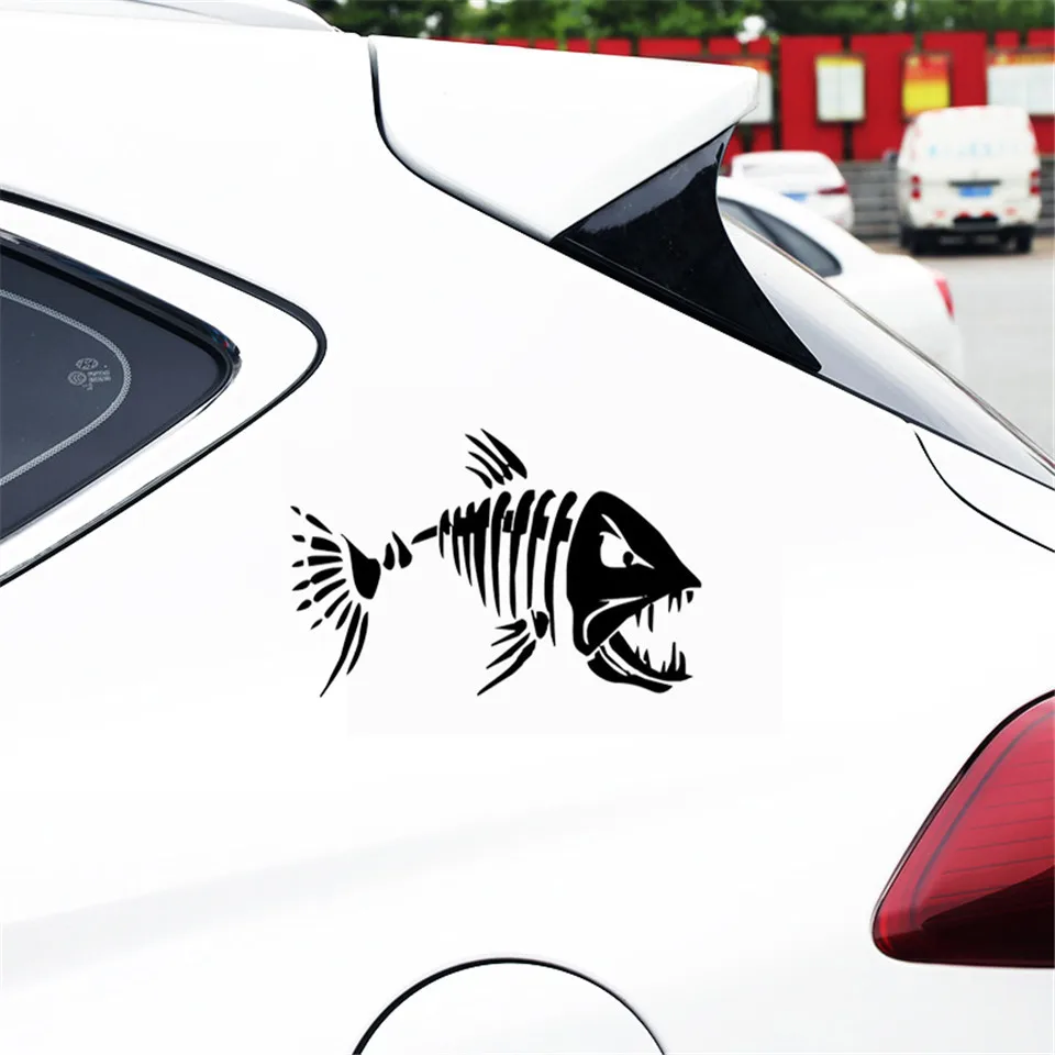 Mad Fish Funny Decal Car Window Decoration Vinyl Stickers Motorcycle Accessories Car-styling Car Body Decal Sticker 17.812.6CM (4)