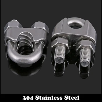 

M3 M4 M5 M6 M8 304 Stainless Steel 304SS DIN741 U-Bolt U Bolt Heavy Duty Cable Wire Clamp Rigging Wirerope Wire Rope Clip