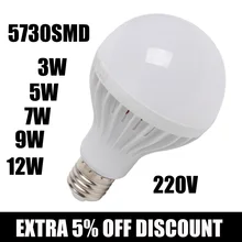 Wholesale LED lamp E27 led Bulb light 3W 5W 7W 9W 12W 220V Chandelier LEDs Candle light Spotlight Lampada Bombillas