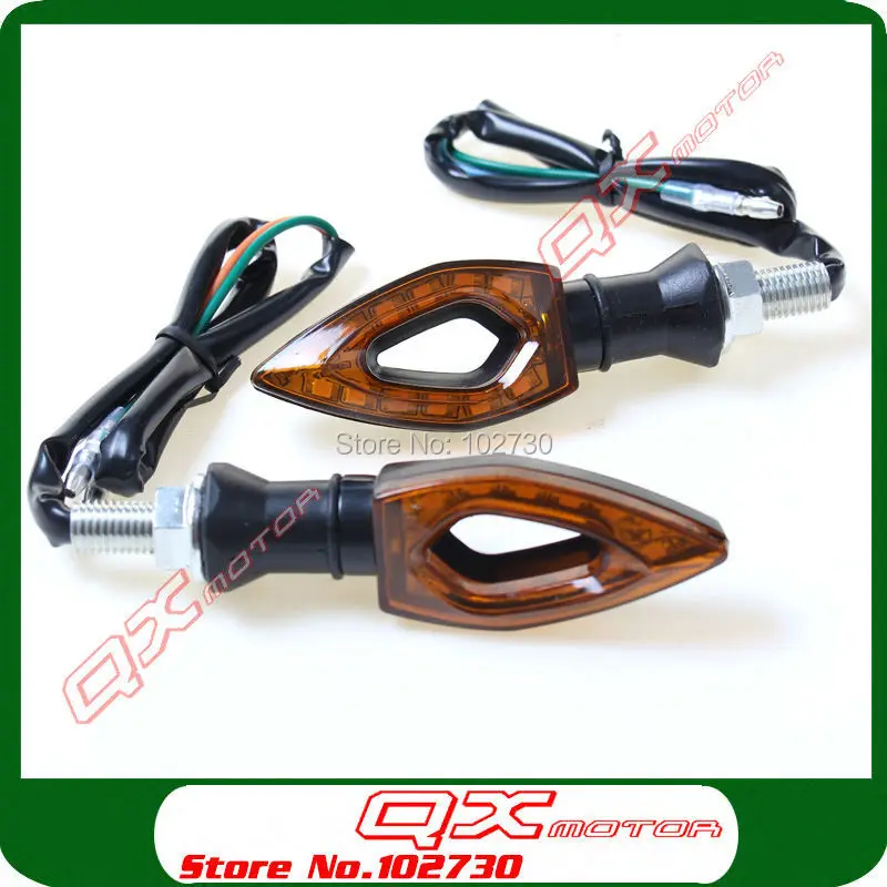

Free shipping Dirt Bike ATV Quad Motorcycle Street Bike Scooter use LED Turn Signal Light Turn Signal Indicators Lights 1 pair