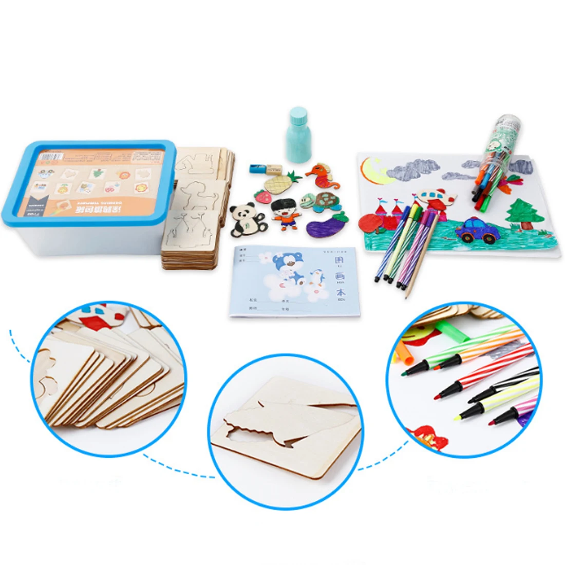 NFSTRIKE Лидер продаж детские деревянные доска для рисования развивающие игрушки с 56 шаблон Дети раннего развития продвижение