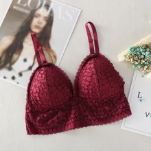 Модный сексуальный глубокий V тонкий плечевой ремень дамское нижнее белье треугольная чашка жаккардовый однотонный полая труба топ