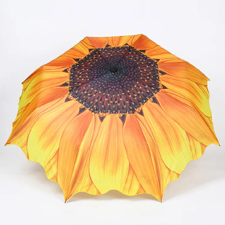 High Quality 2014 Sunflower Princess folding umbrella UV protection Sun